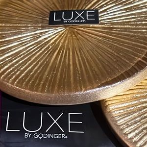 LUXE by Godinger gold coasters in box